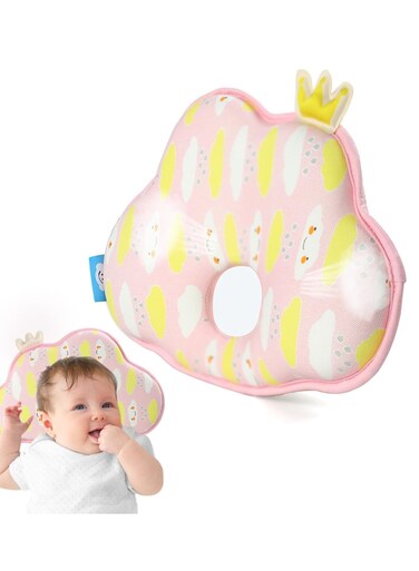 Upgrade Soft and Cozy Baby Pillow Prevents Flat Head and Shapes Infant's Head, Baby Head Pillow (CLOUD2)