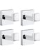 Towel Hooks for Bathrooms, Chrome Polished Towel Hook for Kitchen Bathroom, SUS304 Stainless Steel Coat Hook, Square Heavy Duty Robe Hooks for Hanging Towels, Coats, sponges, Wall Mount, 4 Pack