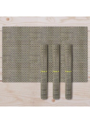 Story at home designer dining table place mat - set of 4, brown