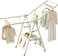 Foldable Clothes Drying Rack, Adjustable Wings Space Saving Carbon Steel drying rack for bedsheets clothes quilts shoes (White, 180 * 47 * 91cm)
