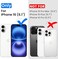 IPhone 16 Case, Premium Liquid Silicone, Full Body Protective Cover, Shockproof, Slim, Anti-Scratch, 6.1 inch (Clear)