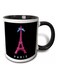 Paris Eiffel Tower Printed Mug Black/White/Pink