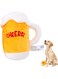 PETSARY Mug Shaped Dog Beer Chew Toy - Cheers Beer Plush Squeaky Mug Dog Toy - Wine Bottle Crinkle Vocal Cleaning Toy - Soft Bite-Proof Stuffed Teething - Cup Puppy Tug-of-War Toy for Small Medium Dog