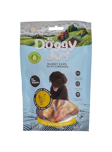 Doggy Joy Rabbit Ears With Chicken Puppy Treats 90g