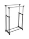 GENIE Dual Rod Garment Rack Black/Silver 86x165x44cm