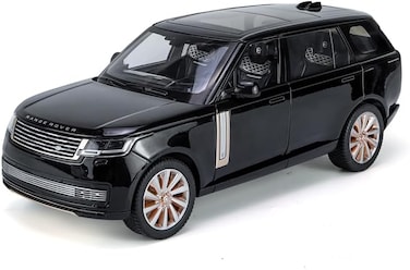 Land Rover Official Licensed 1:18 Range Rover Diecast SV 2022 Model Car &ndash; Alloy Metal SUV Collectible Toy with Opening Doors, Sound &amp; Light for Kids &amp; Adults &ndash; (Black)