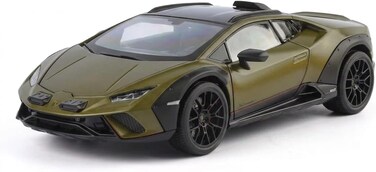 Lamborghini Official Licensed Hurac&aacute;n Sterrato 1:24 Diecast Model Car - Openable Doors, LED Lights, Engine Sound, Suspension - Premium Off-Road Supercar Collectible for Adults &amp; Kids &ndash; (Green)