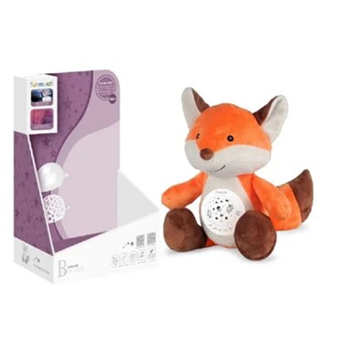 Funmuch Baby Sleep Soother Plush &ndash; Rechargeable Sound Machine &amp; Night Light Projector with Smart Cry Sensor, 10 Lullabies, 6 White Noises, 3 Projection Scenes, Washable (Fox)