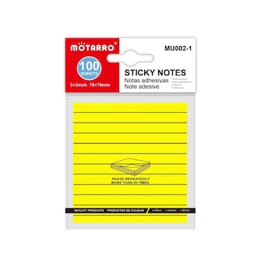 MOTARRO Sticky Notes MU002-1, Colorful Self-Adhesive Notepads for Office, School &amp; Home &ndash; Memo Pads for Quick Notes, Reminders, and Organization