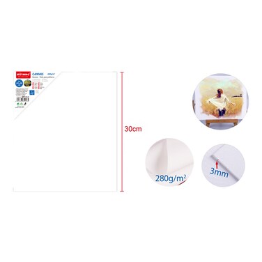 MOTARRO Canvas 20x30cm MP133-5, 280G, 3mm Thick Premium Stretched Artist Canvas for Acrylic, Oil &amp; Watercolor Painting &ndash; Durable &amp; Ready to Use
