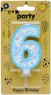 Italo 6 Number Foam Balls Birthday Candle