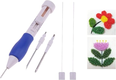 Punch Needle Set for Embroidery, 3 Sizes Punch Needle Kit with Needle Threader&amp;Embroidery Pen,Embroidery Sewing Craft Tools for DIY Craft