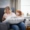 YALLABUYIT Nursing pillow, grey, 60x50x18 cm