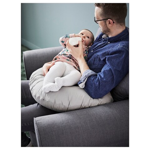 YALLABUYIT Nursing pillow, grey, 60x50x18 cm