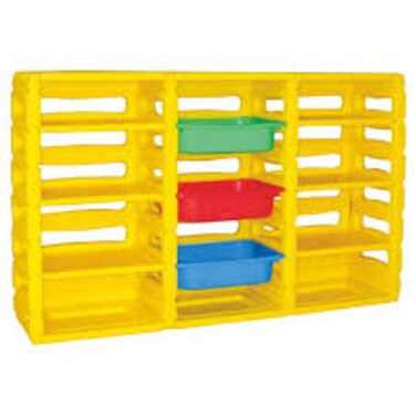 YALLABUYIT Kids Yellow Plastic Storage with  tray