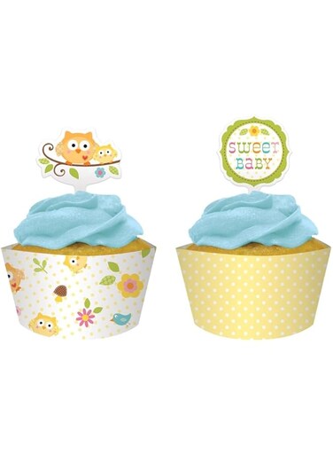 Creative Converting Happi Tree Cupcake Wrappers With Picks 12 Pieces