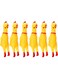 meekoo 6 Pack Rubber Screaming Chicken Toy Yellow Rubber Squeaking Chicken Toy Novelty and Durable Rubber Chicken, Shrilling Decompression Tool Gadgets
