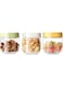 3Pcs Glass Sealed Jar, Confectionery Container, Glass Storage Containers, 10oz Kitchen Glass Sealed Storage Jar, with Stackable Sealed Lid for Kitchen Seasoning, Coffee Beans, Tea, Sugar, Vanilla