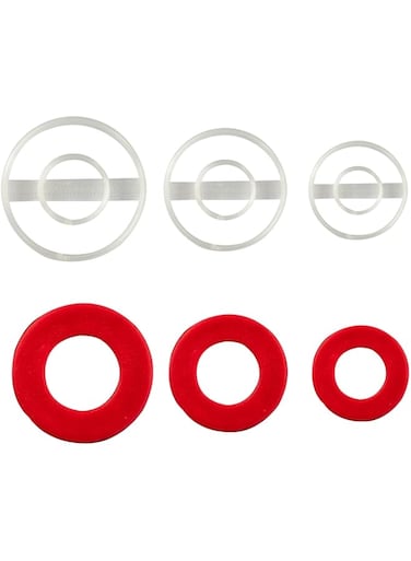 JSA 3pcs Donut Shape Cookies Fondant and Dough Cutter and Drawing Stencils, Kids Educational Toys