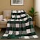 Luxury Striped Soft &amp; Checkered Flannel Fleece Blanket 160x220cm Single Ply Blanket Suitable For All Season, Comfortable, Fluffy, Blanket For Bed And Sofa 800gm