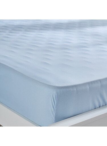 Box Derby Solid Microfiber Double Fitted Sheet - 140x200+25 cm