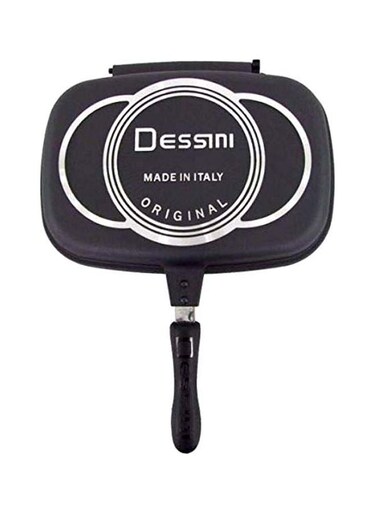 Double Grill Pan Black/Silver 40cm