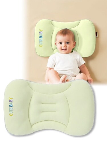 Baby pillow,Ergonomic Spine-Protective Design, Anti deviation head pillow,Suitable for Newborns,Washable Toddler Pillow,Soft Breathable