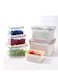 5 Piece Fruit Storage Containers for Fridge with Strainer Produce Containers for Fridge Lettuce Keeper White Not Dishwasher Safe BPA Free