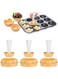 3-Pack Egg Tart Shell Mold Kit, Plastic Pastry Creative Cake Cup Mold, Cupcake Muffin Mold, Egg Tart Shell Cutter, Flower Shape/Round Dough Cookie Mold