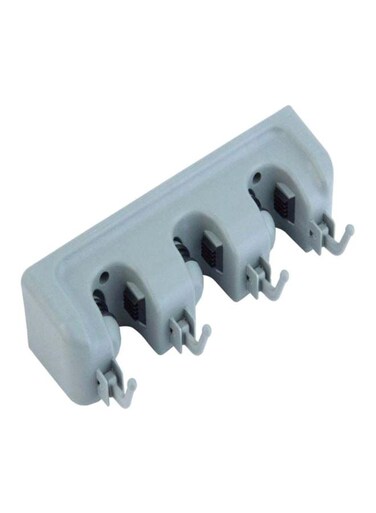 Wall Mounted Mop Organizer Holder Grey 27x9x8cm
