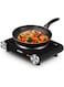 CUSIMAX Single Hot Plate1500W Electric Stove for Cooking, Cast Iron Plate Compatible for All Cookwares, Adjustable Thermostat