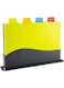 Cutting Board Set of 4, Plastic Non-slip Chopping with Stand, Color Coded Durable Boards Icons for Food Safety in Space Saving Storage Case