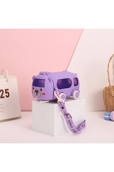 600ML Cars Children's Water Bottle - Bpa Free, with Straw and Drip-Free