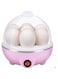 MAGA ZONE Electric Egg Cooker - Omelet, Scrambled, Soft, Medium, Hard-Boiled Boiler Cooker with Auto Shut-Off and Buzzer (White/Pink)