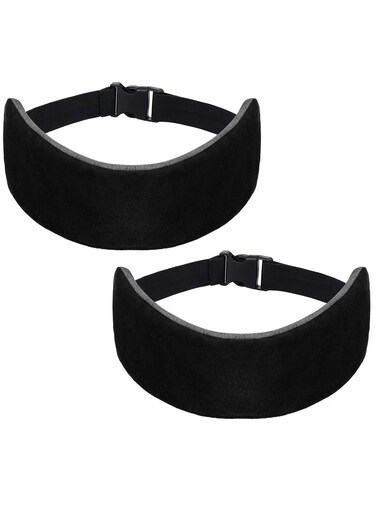 Travel Pillow for Sleeping Airplane, 2 Sets Headrest Travel Pillow Neck Pillow for Airplane Travel Functional Airplane Head Straps Neck Brace for Sleeping on Airplane Car, Black