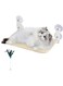 Kailund Cat Window Perch Foldable Cat Window Hammock Saving Space, Breathable Mesh Window Cat Bed with 4 Suction Cups Cat Hammock with Teaser Stick Holding up to 33 LB (Beige)