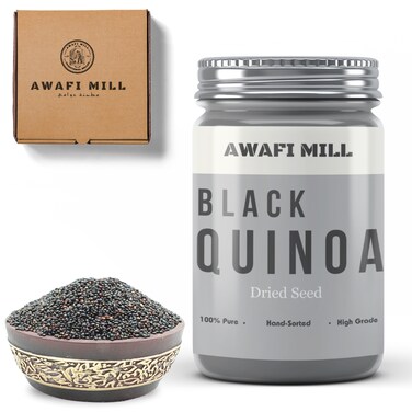 AWAFI MILL Natural Black Quinoa - Andean Culinary Gem - Premium Quality Whole Grain - Nutrient-Rich Superfood (Bottle of 50 gram / 1.7 Oz)