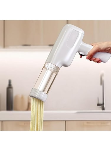 Hcosmy Handheld Electric Pasta Maker, Cordless Pasta Machine, Portable Noodle Maker with Shaping Moulds and Cutter, Homemade Ramen Spaghetti Maker Machine