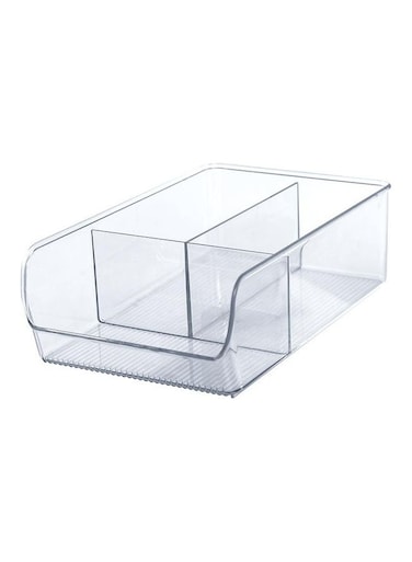 3-Section Acrylic Container Transparent 28cm