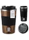 BANAAR 380ml Double Walled Insulated Coffee Tumbler- 3rd Gen Stainless Steel Vacuum Coffee Mug, Leak-Proof Travel Mug, BPA Free, Keeps Drinks Hot/Cold, Perfect for Coffee or Tea (Brown)