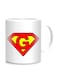 Styles Superman Letter G Printed Mug White/Red/Yellow
