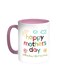Happy Mother's Day Printed Coffee Mug Pink/White