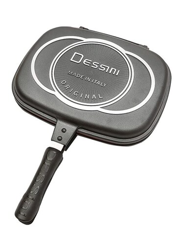Double Grill Pan Grey/Brown