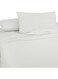 Casa 3 Pieces 1cm Stripe Bed Sheets Queen (155x200+30 cm) - Soft Satin Sheet Set with Pillowcases - Deep Pocket, Hotel Collection, Luxury Bedding Set include 1 fitted Sheet, 2 Pillowcases -White