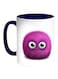Colourful Monster Printed Coffee Mug White/Blue 11ounce