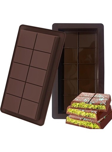 Pcs Chocolate Bar Molds, Large and Thick Silicone Deep Chocolate Bar Molds for Stuffed Bar