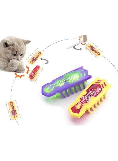 Blinggo Cat Toys Interactive Electric Insect Toys Battery Operated Auto Move and Turn Over for Prevent boredom (Electronic worm)