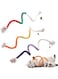 Cat Toys Chew Ropes 3Pcs with Refillable Natural Catnip, Safe Teeth Cleaning Toy for Indoor Kittens, Interactive Cat Nip Kitty Toys for All Breeds 27.5 Inches