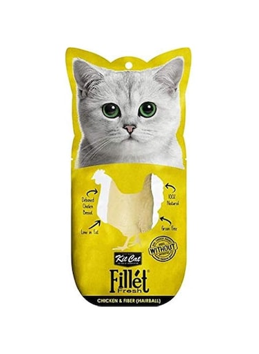 KitCat Fillet Fresh Chicken &amp; Fiber Hairball- 30G