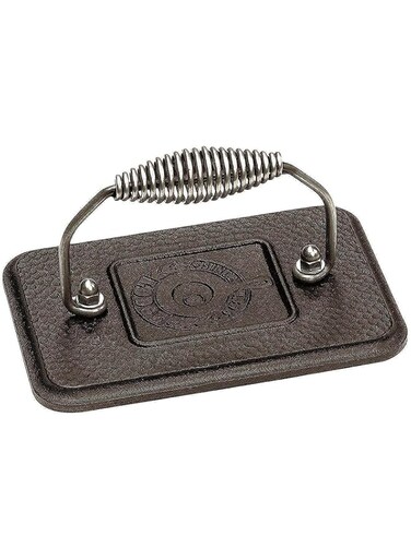 Lodge LGP3 Rectangular Cast Iron Grill Press, Pre-Seasoned
